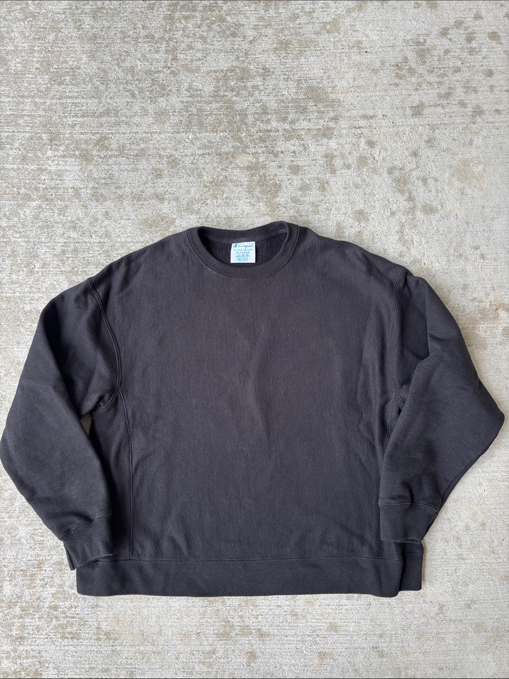 Champion Reverse Weave Men’s Crewneck Sweatshirt - Black - Picture 2 of 12